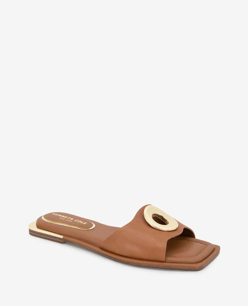 Asher Leather Metal Ring Sandal - Image 2