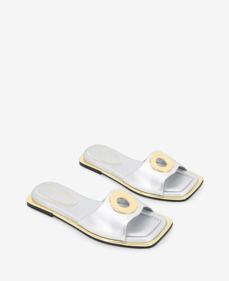 Asher Metallic Metal Ring Sandal - Image 2