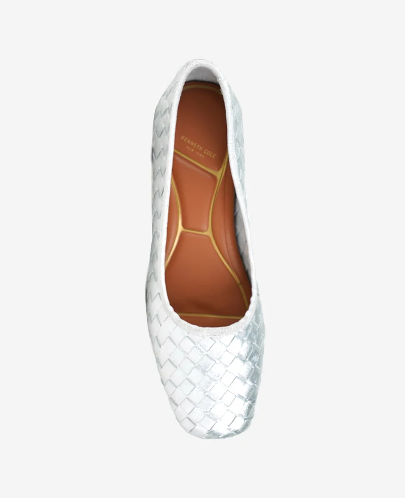 Birdie Woven Metallic Leather Pump - Image 4