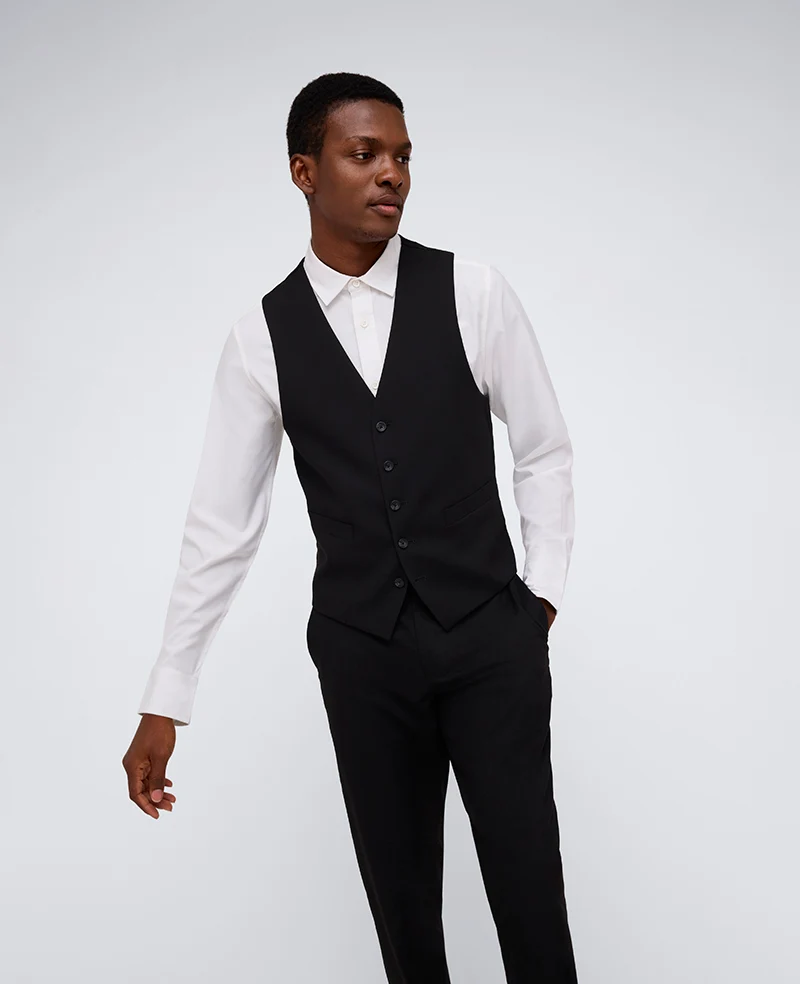 Kenneth Cole Reaction Ready Flex Slim-Fit Suit Separate Vest