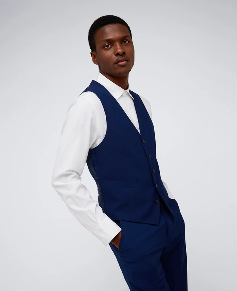 Kenneth Cole Reaction Ready Flex Slim-Fit Suit Separate Vest - Image 3