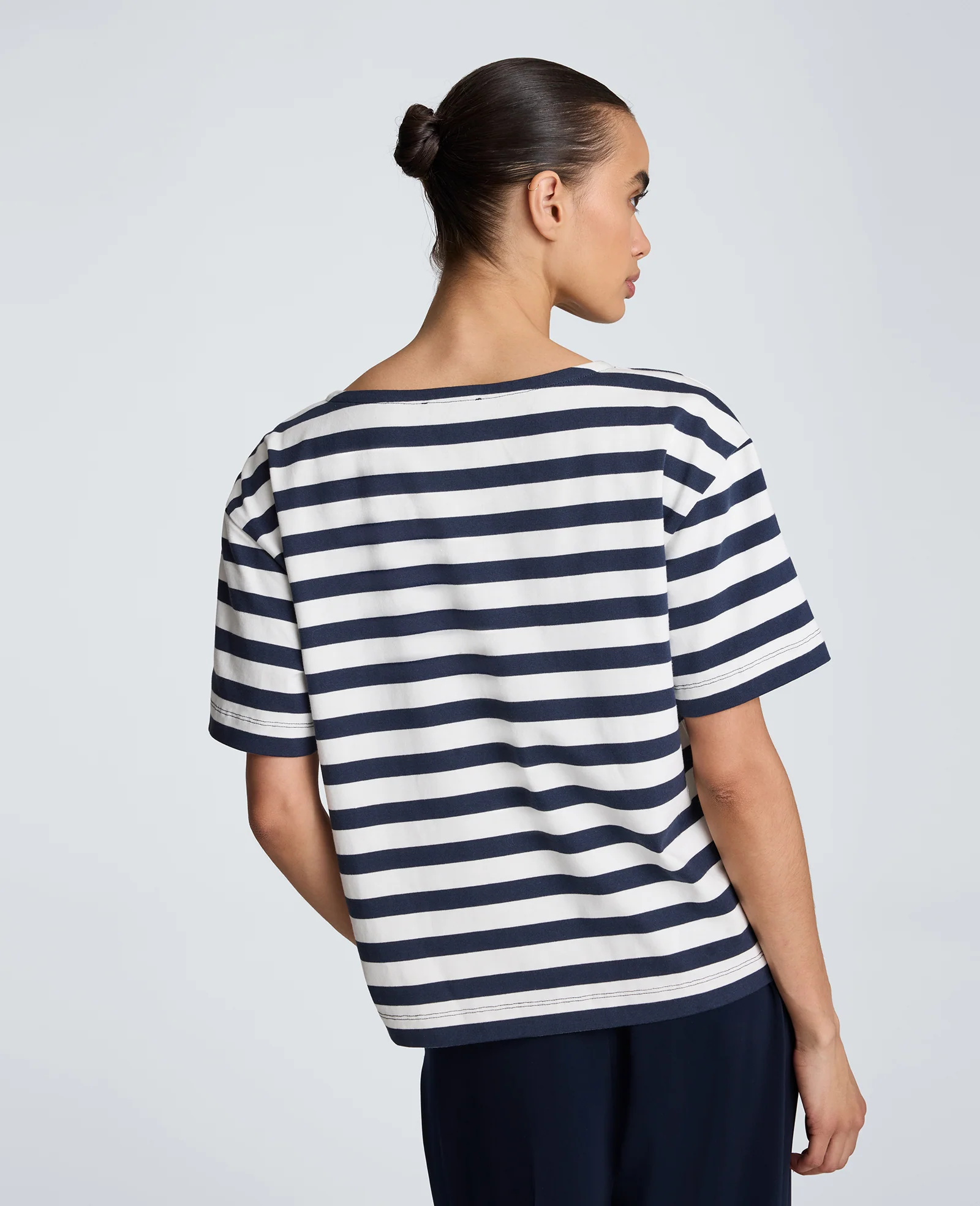 Boat Neck Boyfriend Tee - Image 2