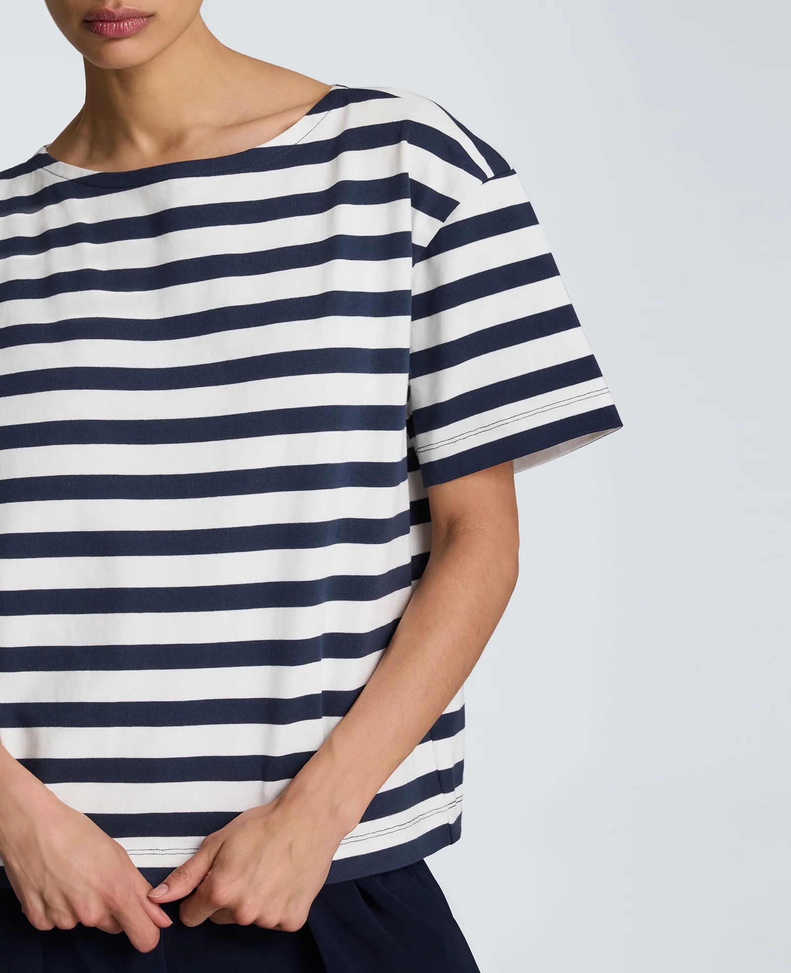 Boat Neck Boyfriend Tee - Image 4