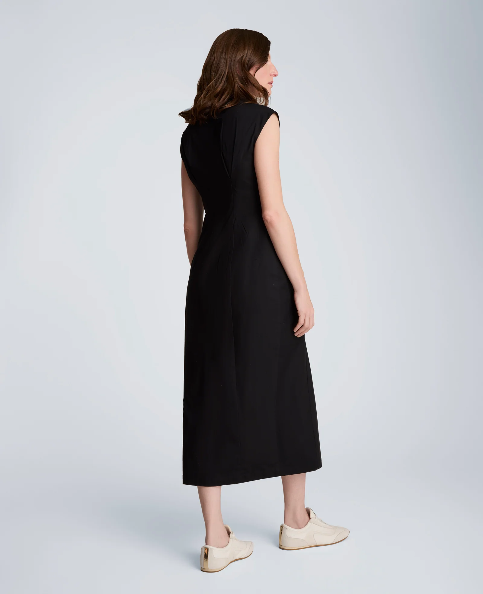 Bodice Pleat Midi Shirt Dress - Image 2