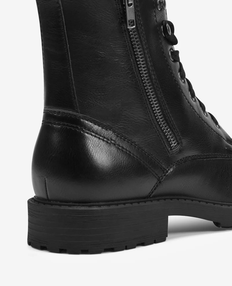 REACTION - Captain Cap Toe Double Zip Combat Boot - Image 5