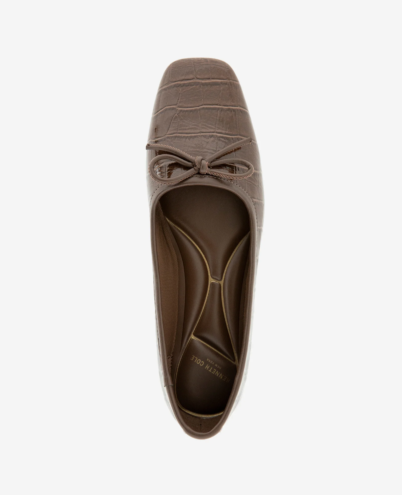 Carriah Embossed Croco Bow Tie Ballet Flat - Image 4