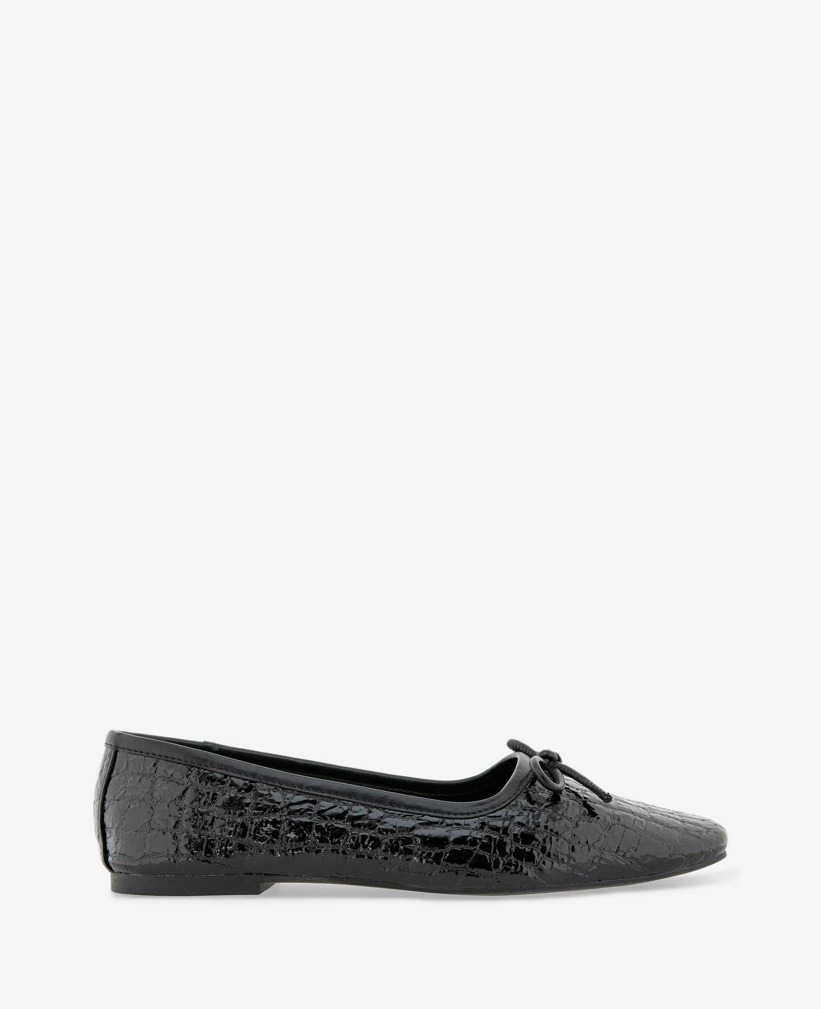 Carriah Embossed Croco Bow Tie Ballet Flat