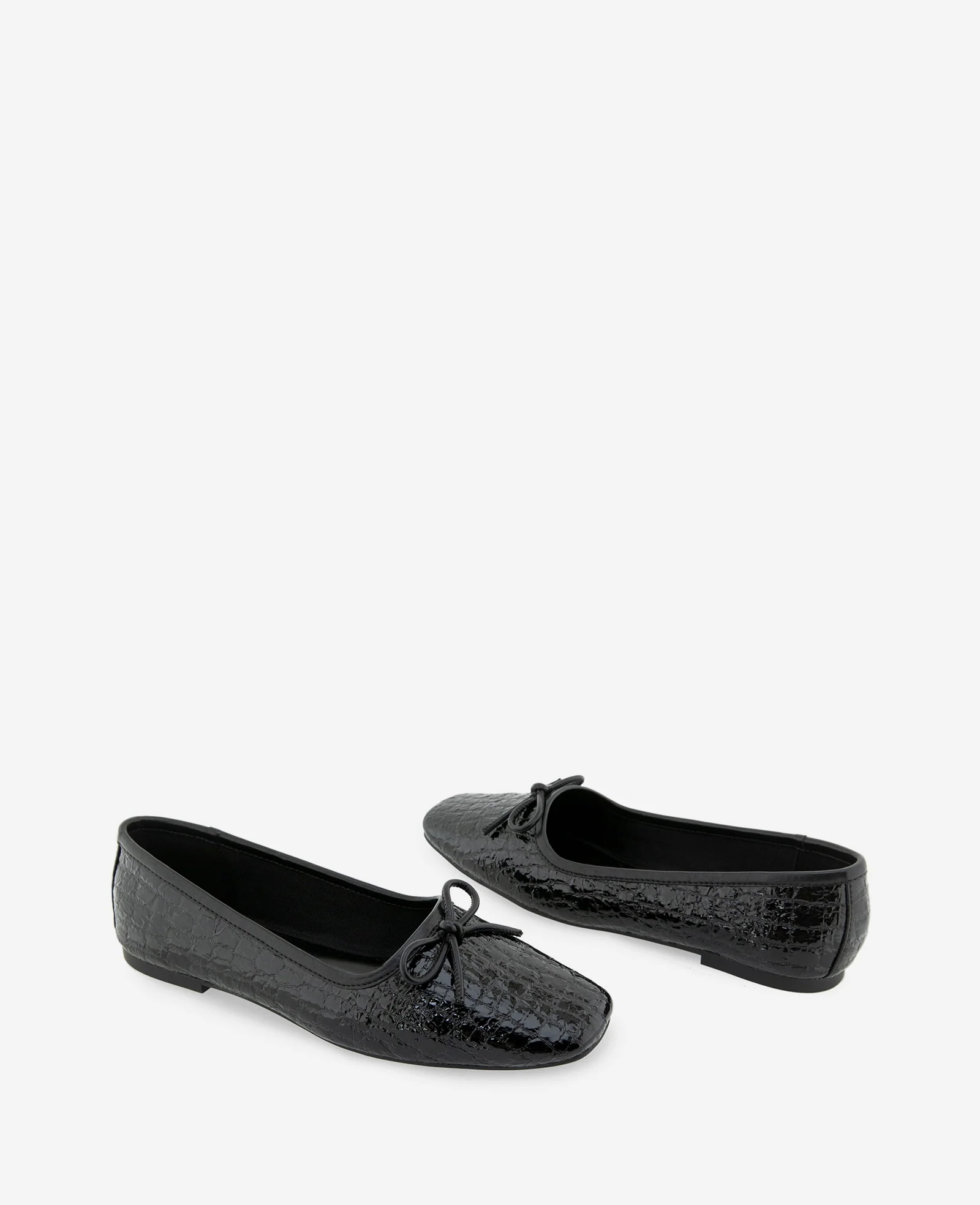 Carriah Embossed Croco Bow Tie Ballet Flat - Image 2
