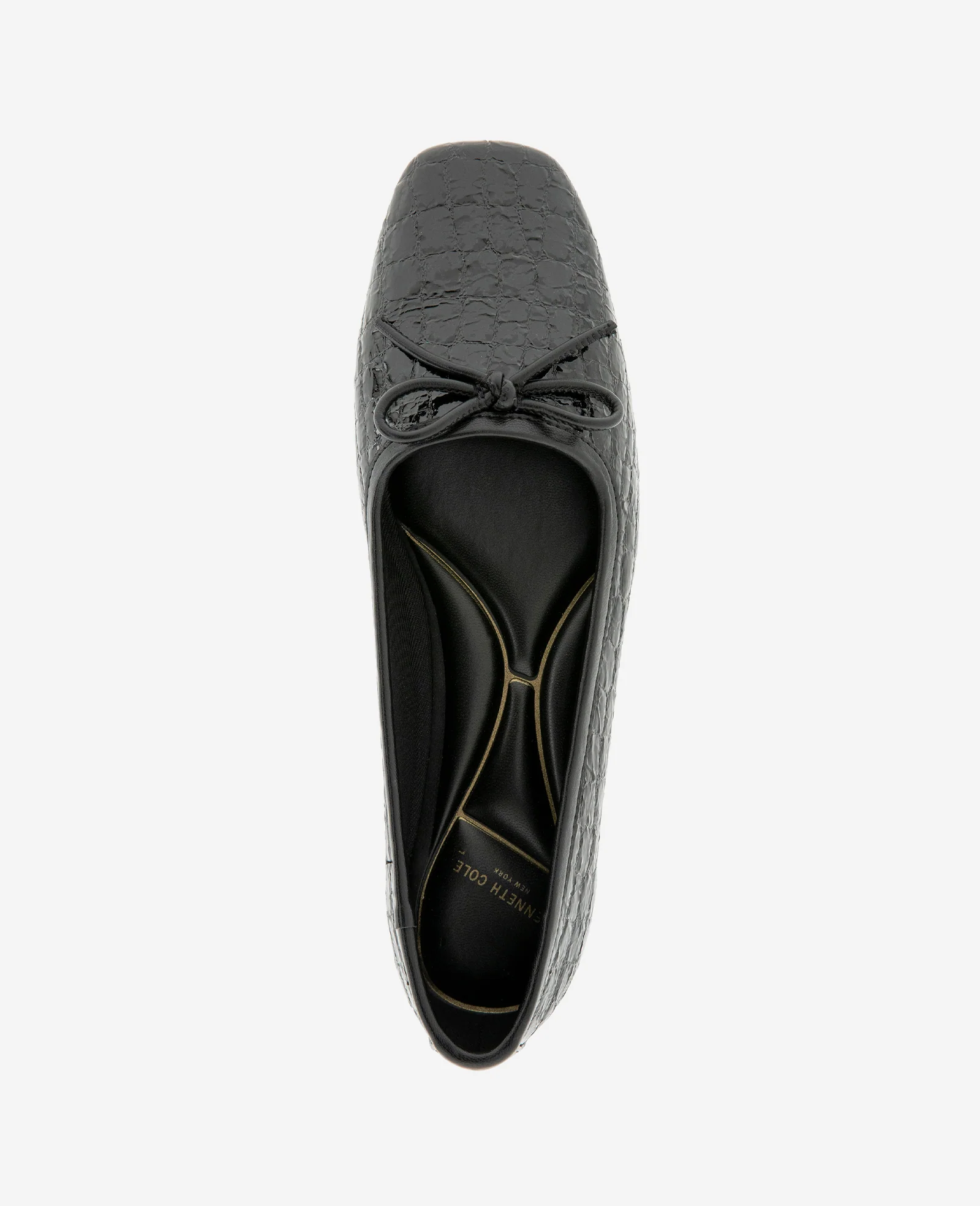 Carriah Embossed Croco Bow Tie Ballet Flat - Image 4