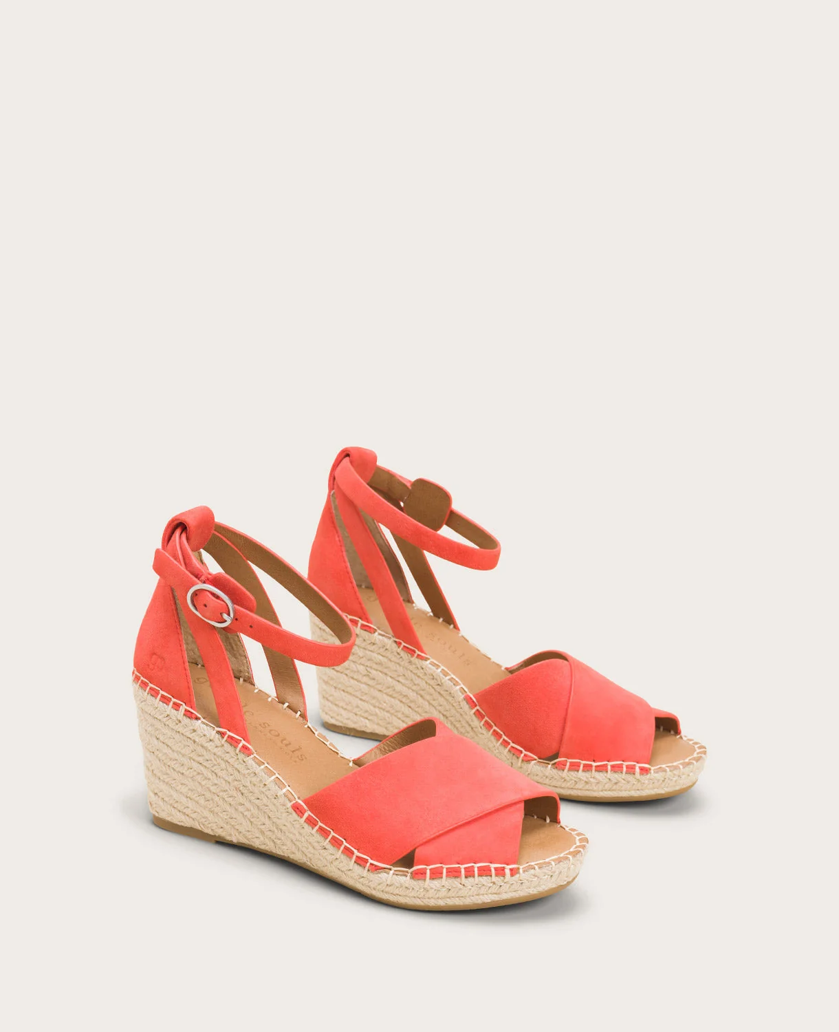 GENTLE SOULS - Charli Suede X-Band Espadrille Wedge Sandal - Image 2