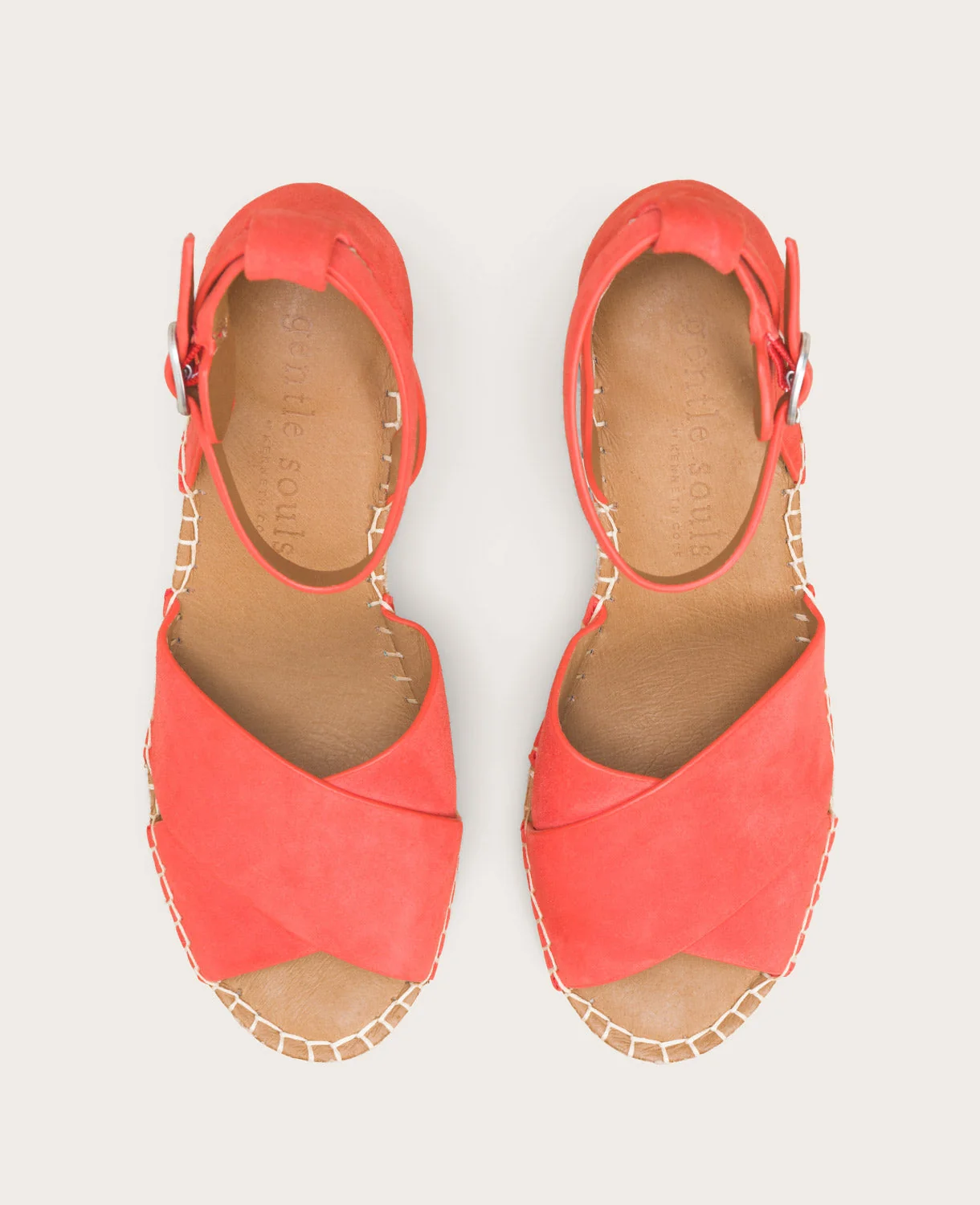 GENTLE SOULS - Charli Suede X-Band Espadrille Wedge Sandal - Image 4