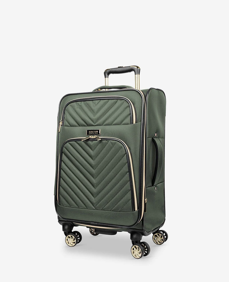 Chelsea Chevron Quilted Expandable Suitcase - Image 12