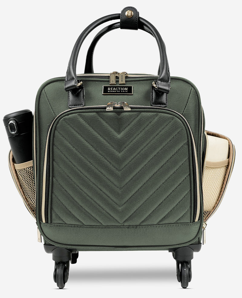 Chelsea Chevron Quilted Expandable Suitcase - Image 16