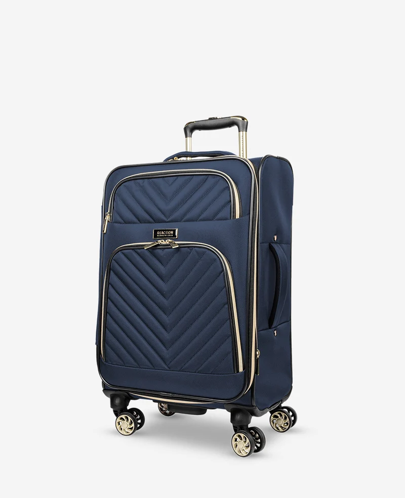 Chelsea Chevron Quilted Expandable Suitcase - Image 17