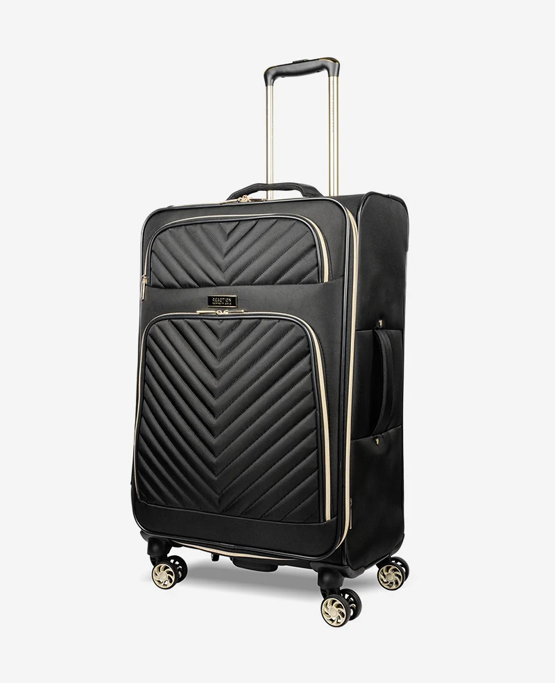 Chelsea Chevron Quilted Expandable Suitcase - Image 3