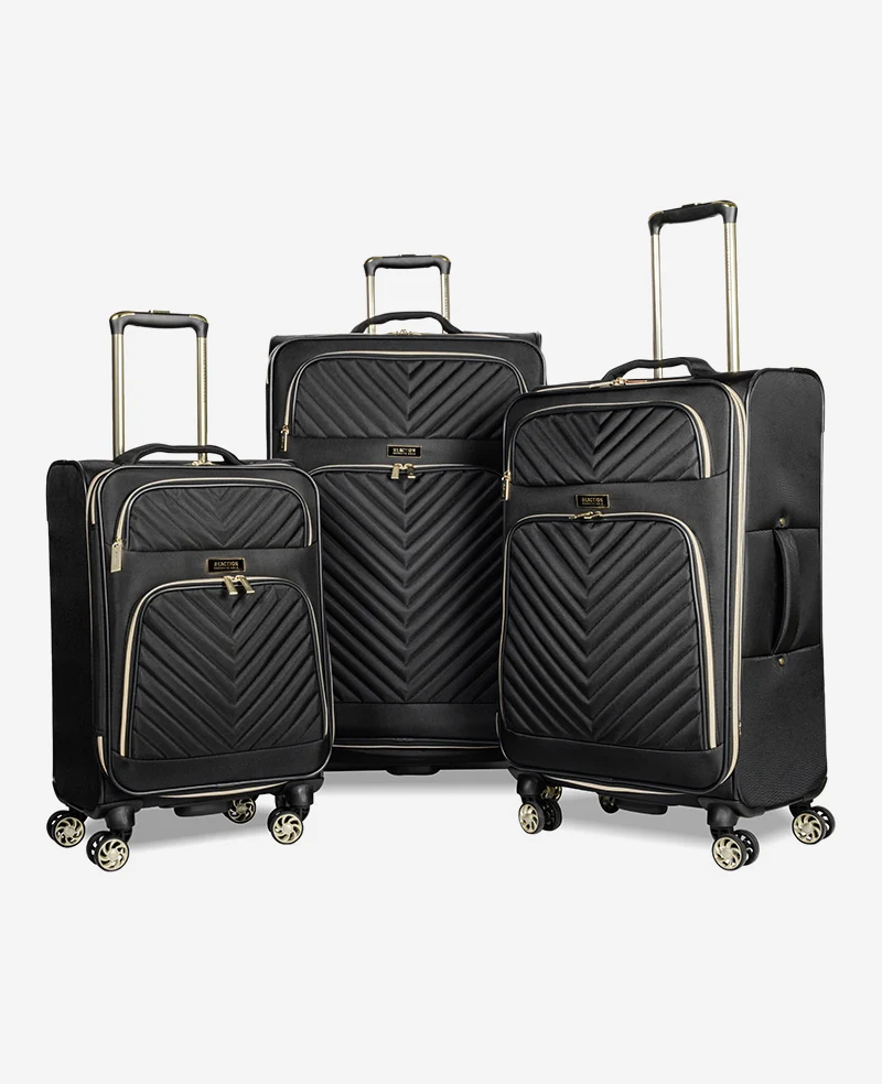 Chelsea Chevron Quilted Expandable Suitcase - Image 6