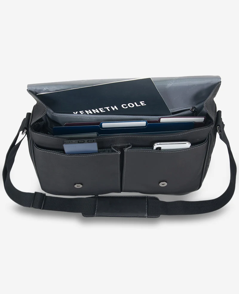 Colombian Leather Crossbody Messenger Bag - Image 3