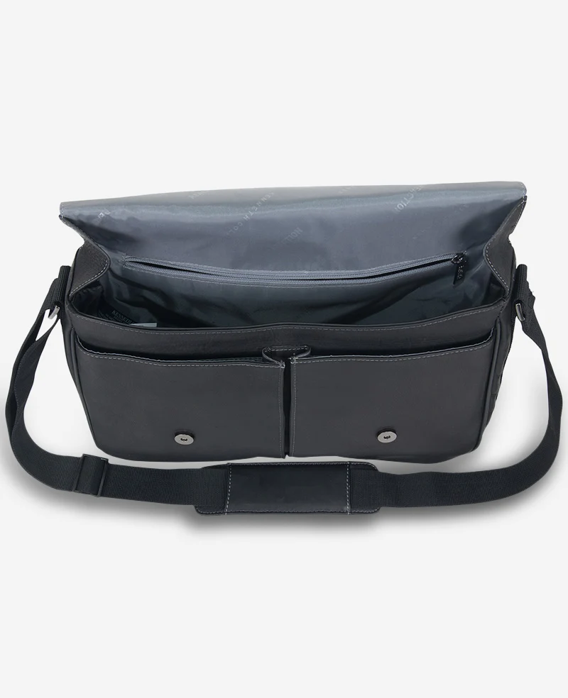 Colombian Leather Crossbody Messenger Bag - Image 4