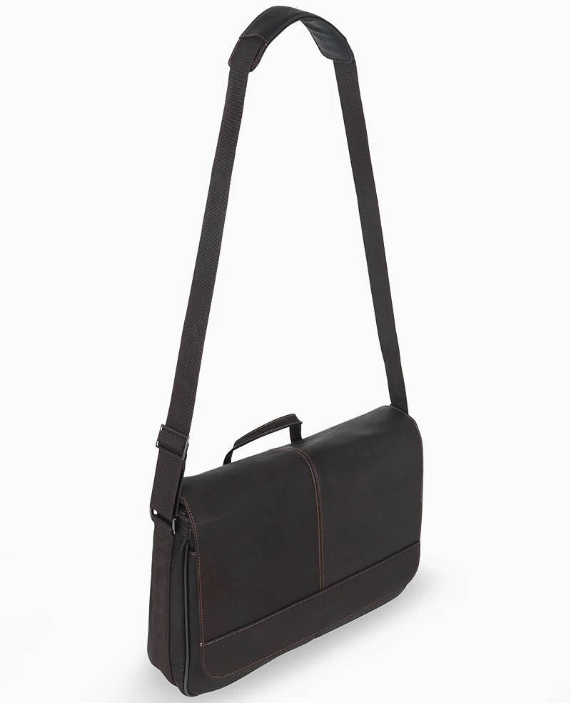 Colombian Leather Crossbody Messenger Bag - Image 2