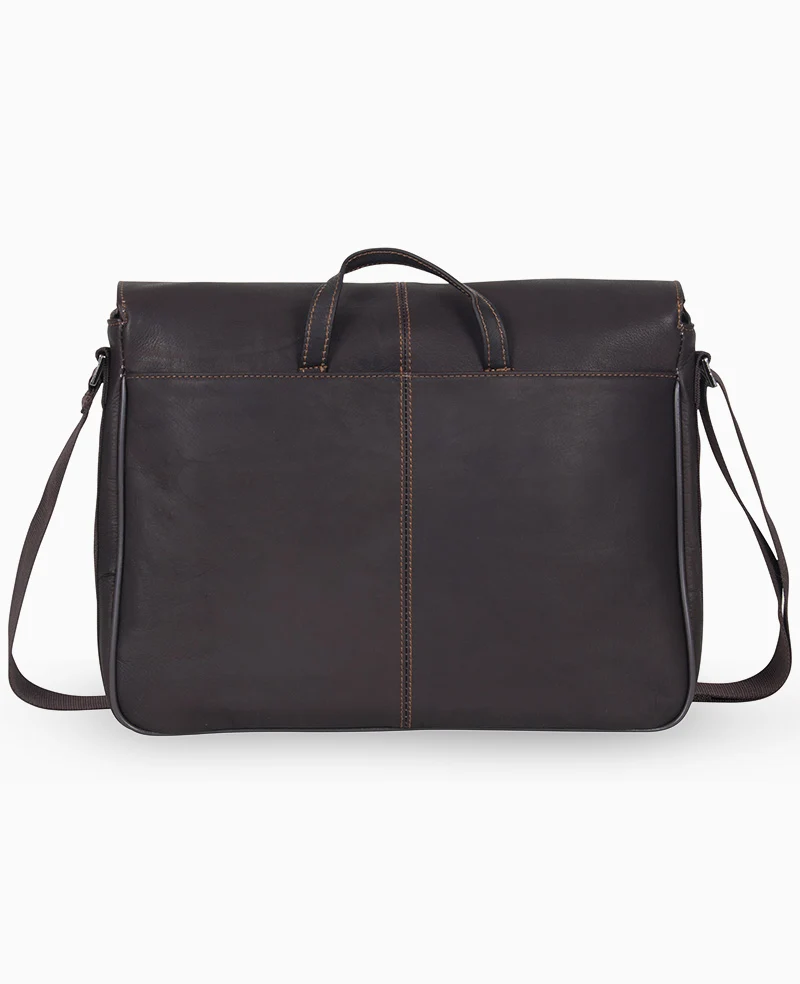 Colombian Leather Crossbody Messenger Bag - Image 3
