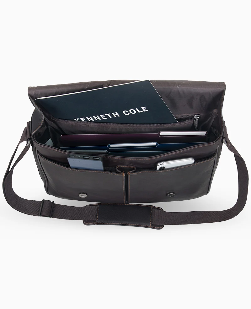 Colombian Leather Crossbody Messenger Bag - Image 4