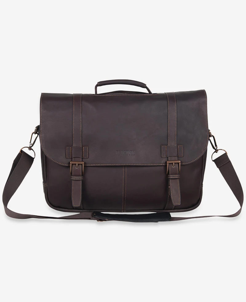 Colombian Leather Flapover Messenger Bag