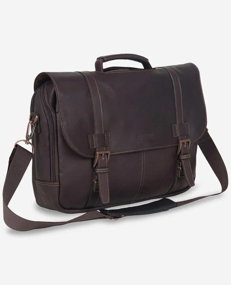 Colombian Leather Flapover Messenger Bag - Image 2