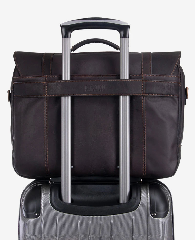 Colombian Leather Flapover Messenger Bag - Image 3