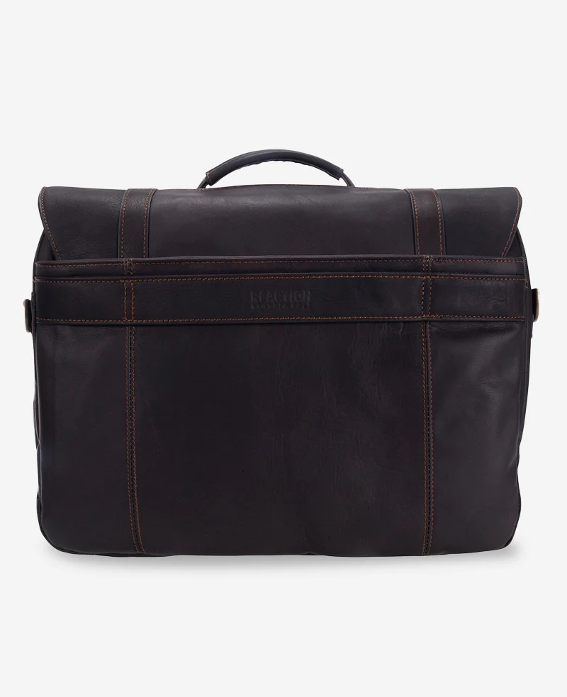 Colombian Leather Flapover Messenger Bag - Image 5