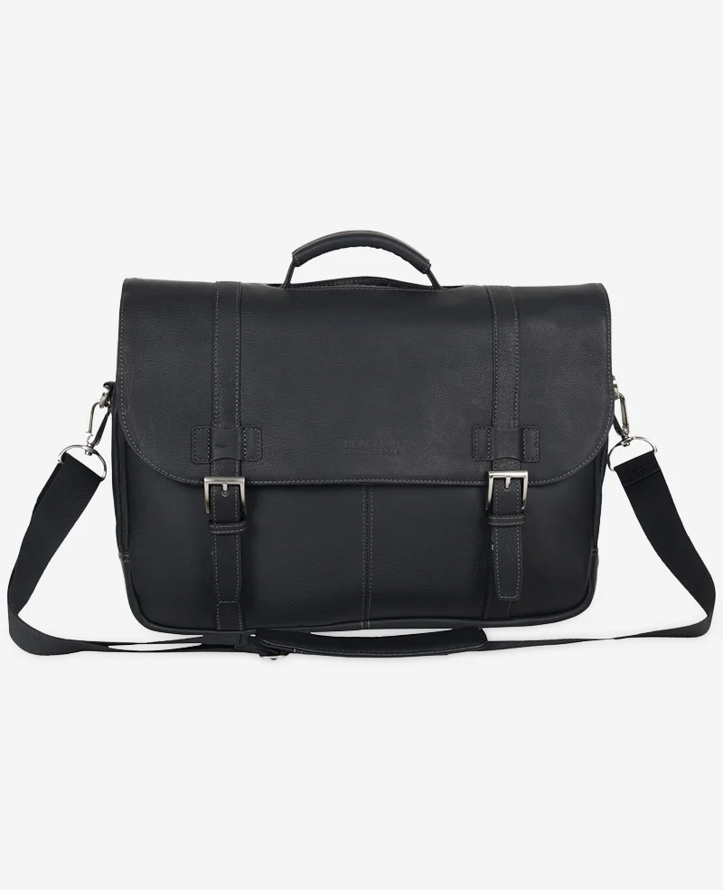 Colombian Leather Flapover Messenger Bag