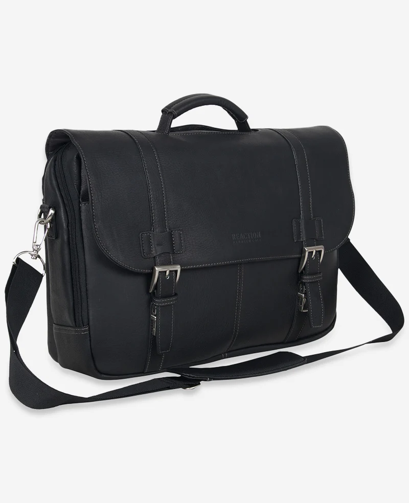 Colombian Leather Flapover Messenger Bag - Image 3