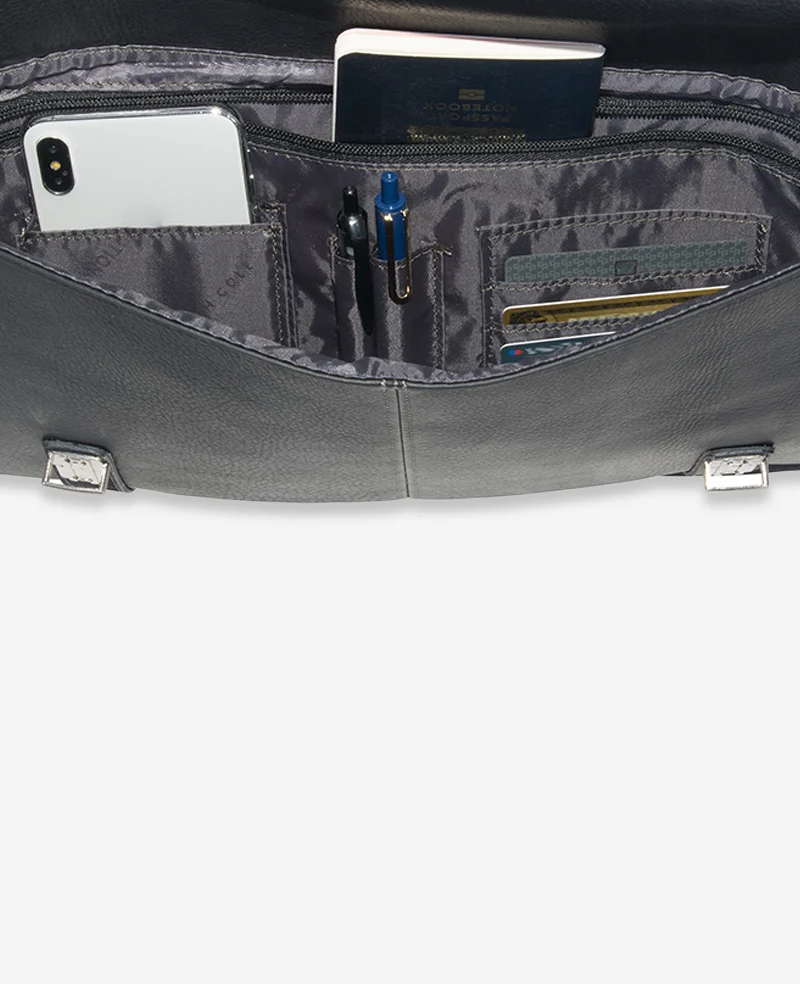 Colombian Leather Flapover Messenger Bag - Image 4