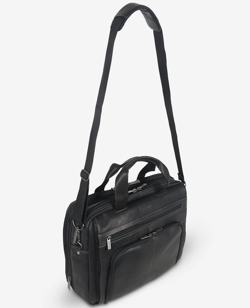 Colombian Leather Top Zip Messenger Bag - Image 2