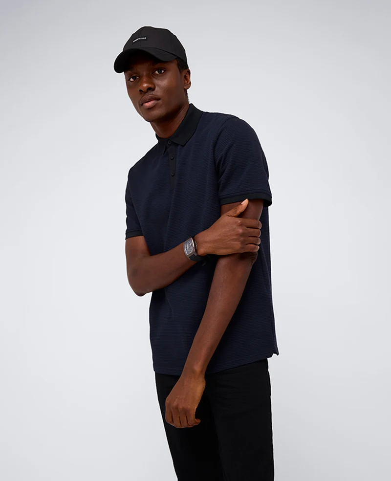 Contrast Placket Button Polo - Image 3
