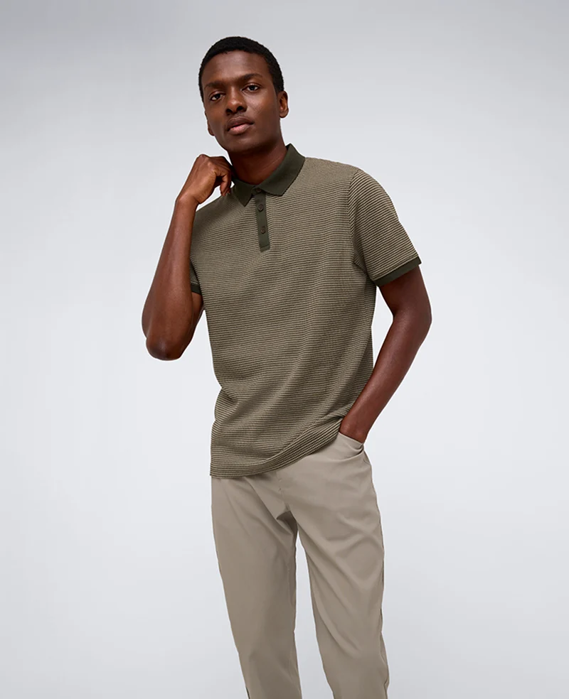Contrast Placket Button Polo - Image 3