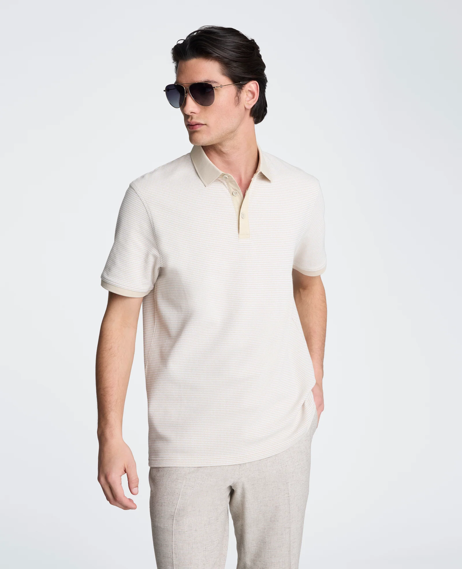 Contrast Placket Button Polo - Image 5