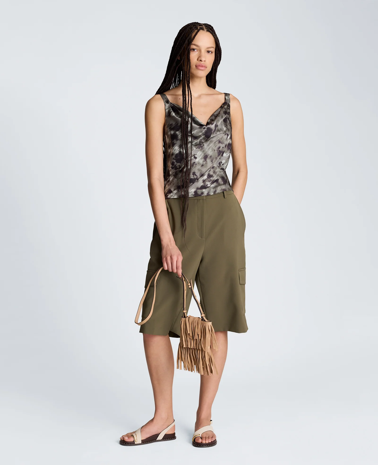 Cowl Neck Cropped Cami - Image 4
