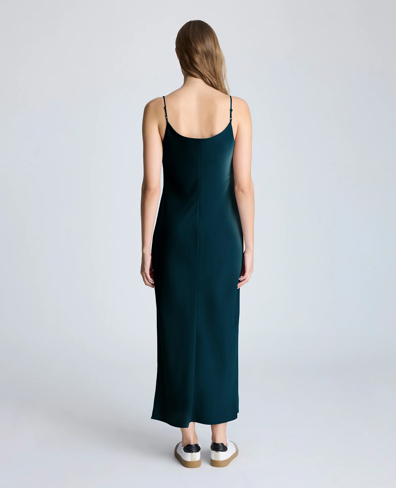 Cowl Neck Side Slit Maxi Slip Dress - Image 3