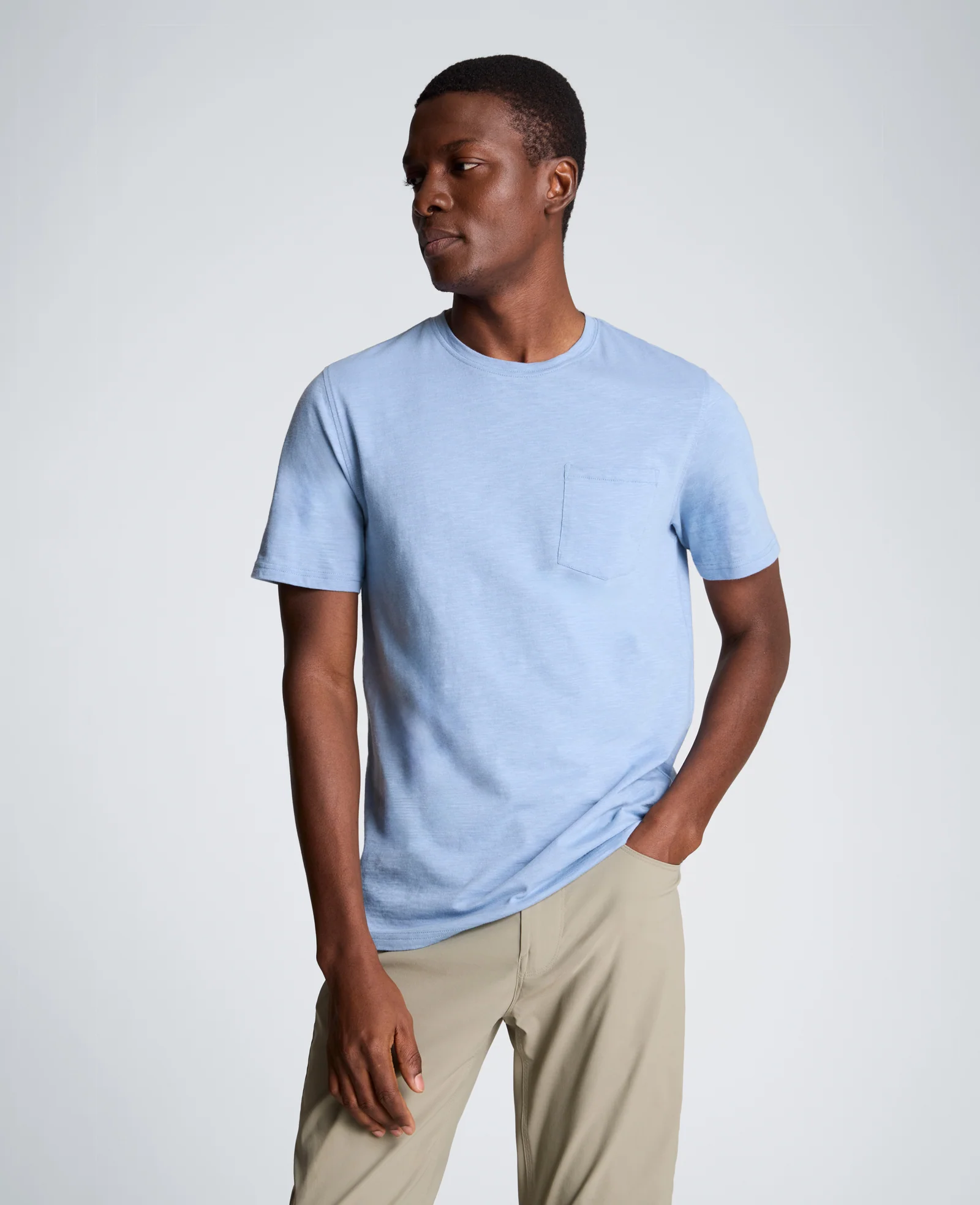 Crew Neck Tee with Pocket - Image 7