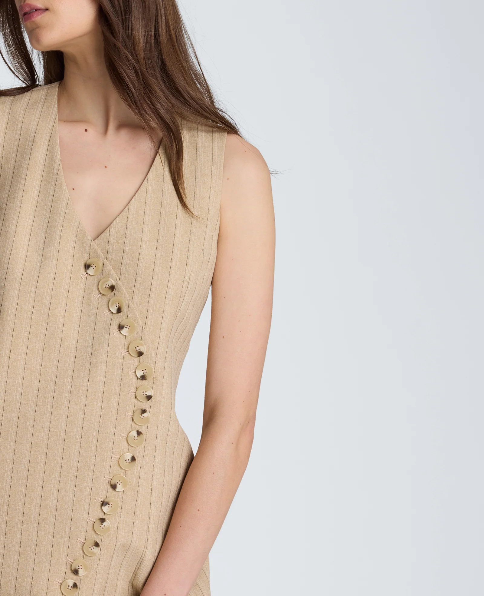 Curved Mini Stripe Suit Dress - Image 5