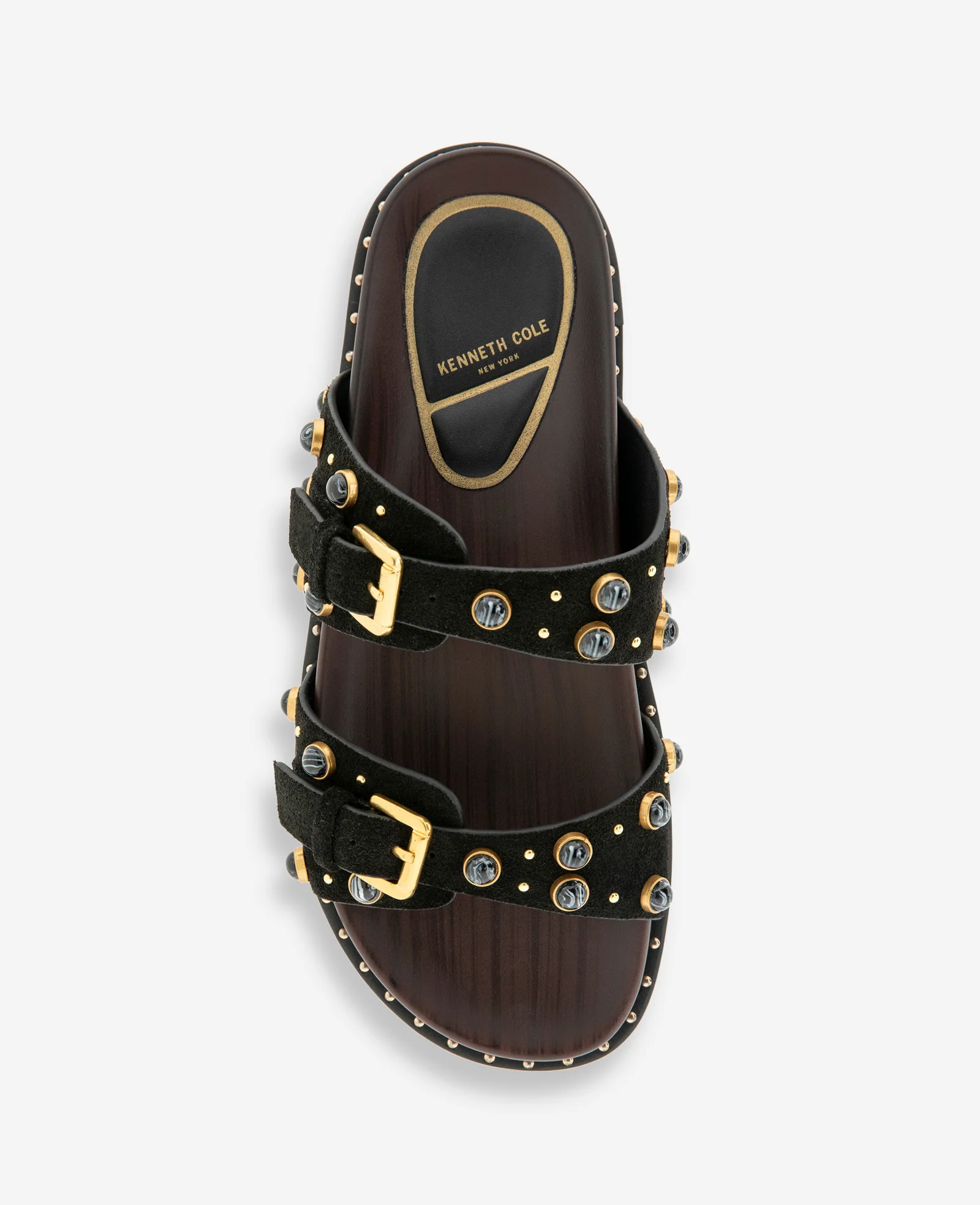 Deardra Leather Double Buckle Band Slide - Image 3