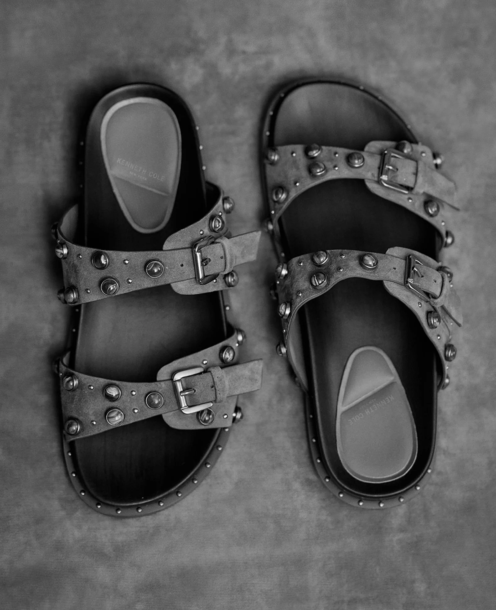 Deardra Suede Double Band Buckle Slide - Image 2