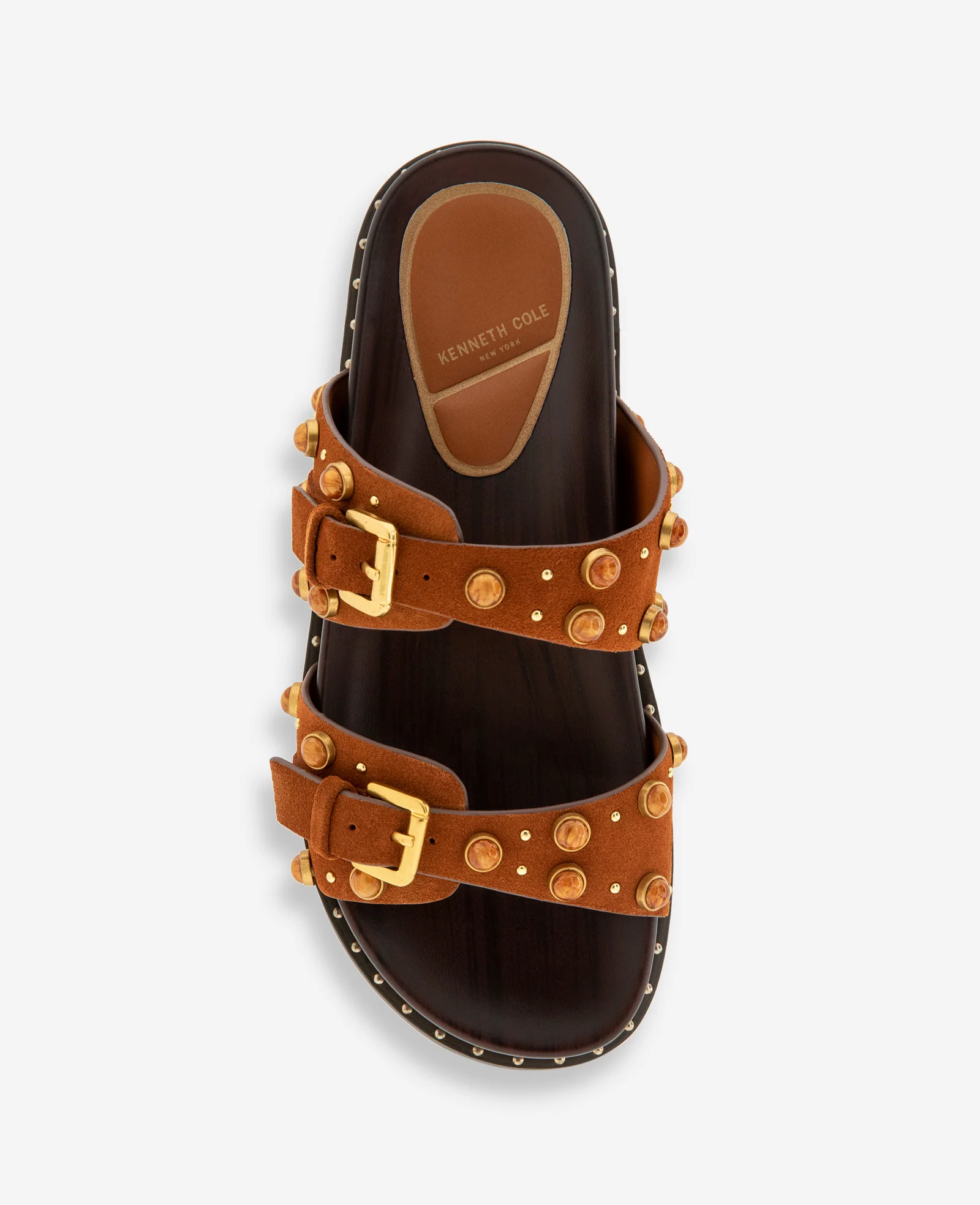 Deardra Suede Double Band Buckle Slide - Image 4