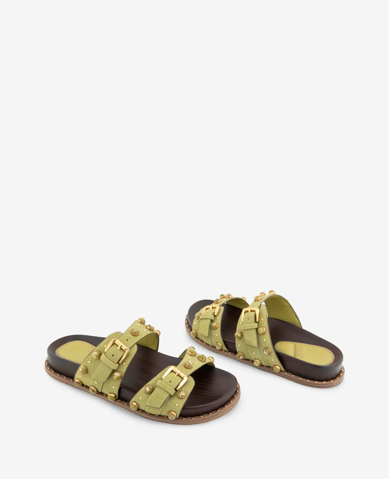 Deardra Suede Double Band Buckle Slide - Image 2