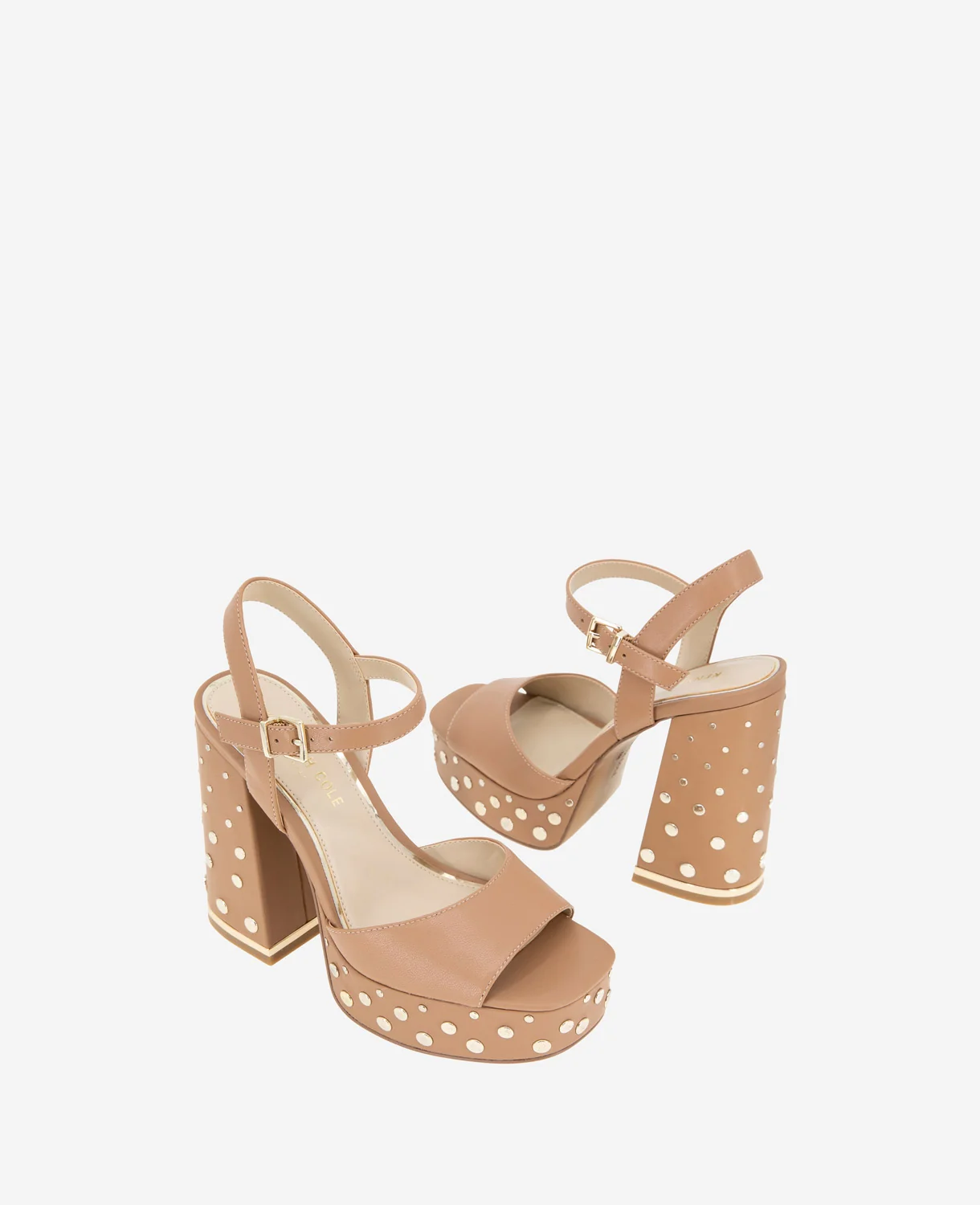 Dolly Stud Ankle Strap Platform Heeled Sandal - Image 2