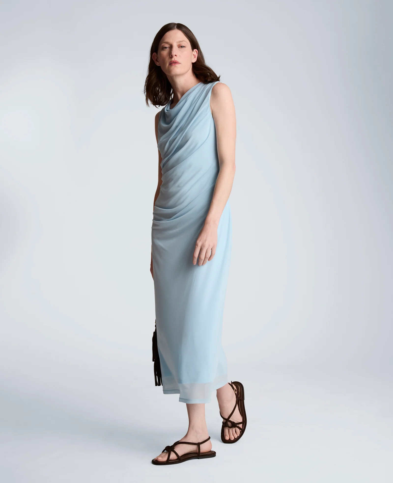 Draped Detailed Modern Midi Dress - Image 4