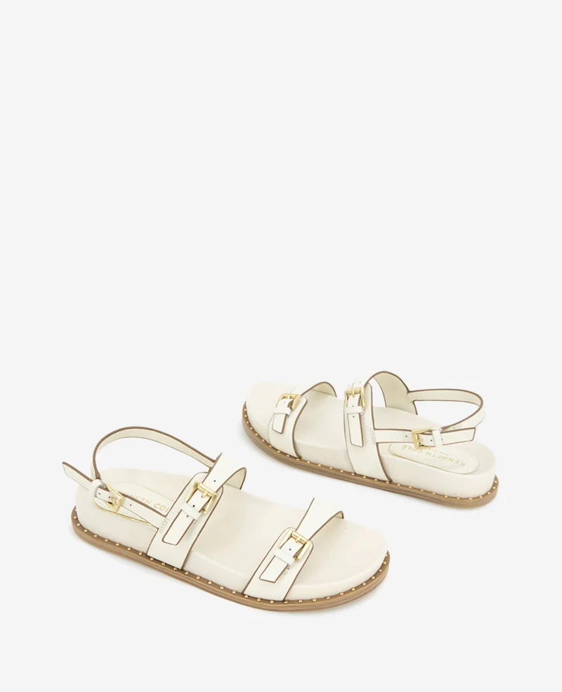 Drinity Leather Band Buckle Sandal - Image 2