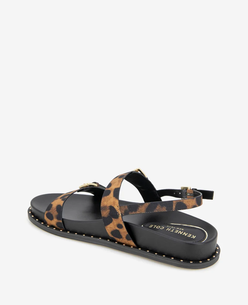 Drinity Leopard Print Band Buckle Sandal - Image 4