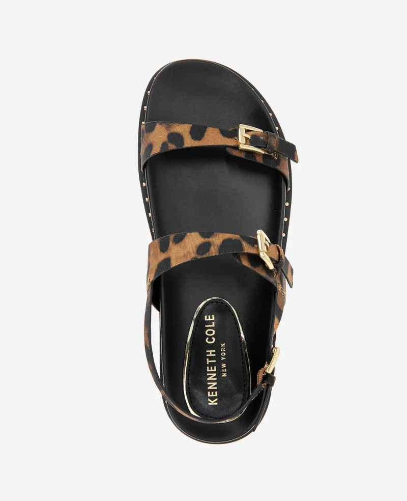 Drinity Leopard Print Band Buckle Sandal - Image 5