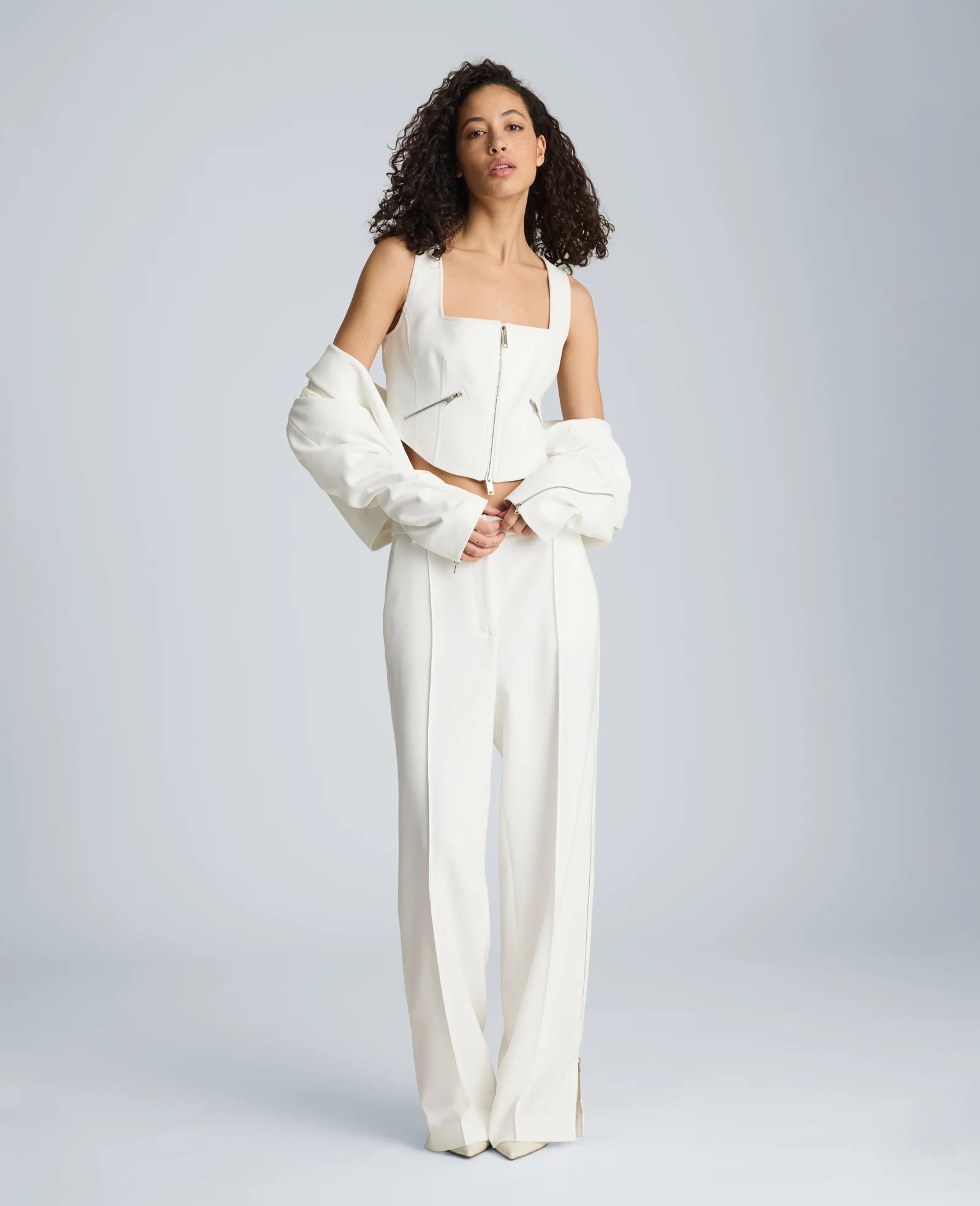 Fitted Zip Front Bodice with Zip Pockets - Image 4